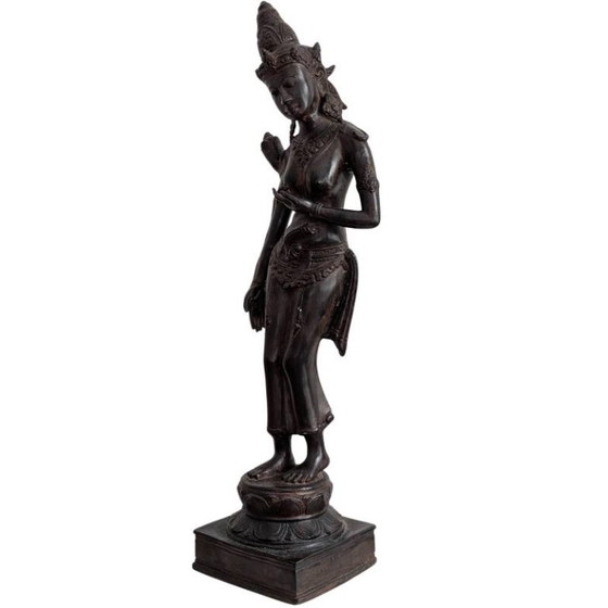 Bronzen Tara – Khmer Revival – 128 – Beeldhouwkunst (photo 8 of 10)