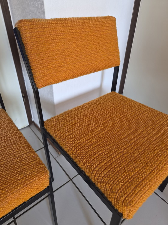 2x SM07 Pastoe Cees Braakman – Sillas de comedor, Metal, Textile (photo 3 of 9)