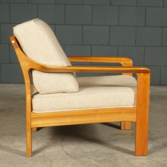 Vintage Danish Armchair – Walnut – 1960s – Textile (photo 2 of 12)