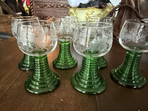 Set de 6 verres à vin vintage