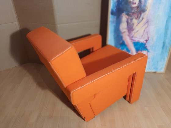 Image 1 of Cassina Utrecht 637 Nuovo mai usato in panno di lana Ruggine arancione (Serie 13L) Punto cavallo