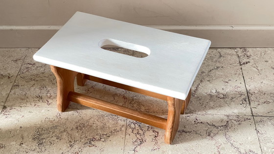 Image 1 of Vintage Beech Wood Stool