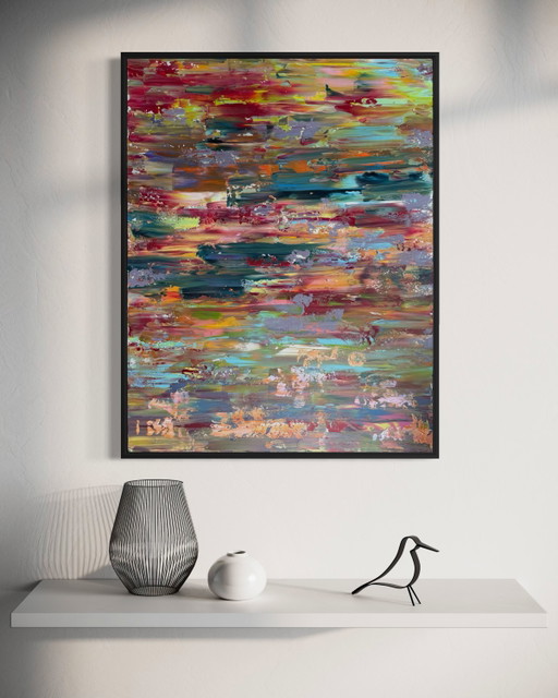 Artwork 90x70 incl. black floating frame