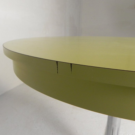 Image 1 of Round vintage dining table diameter 100 cm, extended 135 cm, 1970s