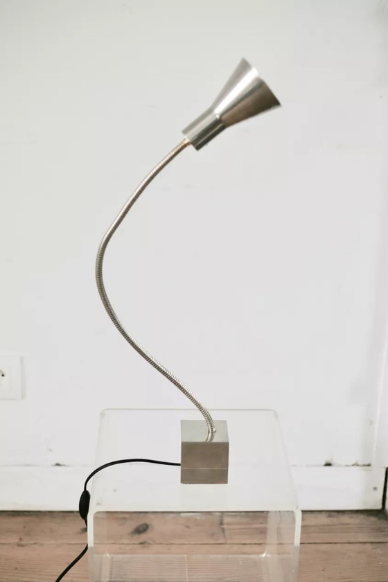 Image 1 of Stalen lamp uit de jaren 70