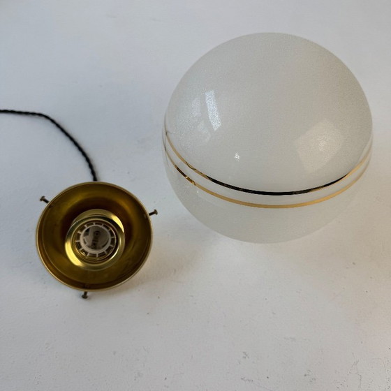 Image 1 of COPPIA DI LAMPADE A SOSPENSIONE VINTAGE IN VETRO GRANITO XL