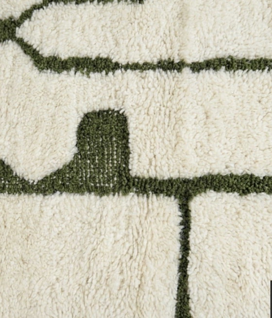 Image 1 of Handgeknüpfter marokkanischer Beni-Ouarain-Teppich, modernes abstraktes Design – 247 x 153 cm

