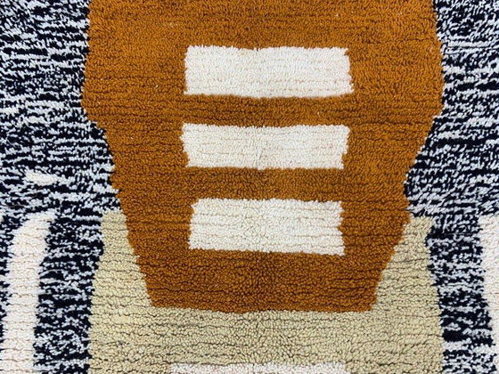 Alfombra tradicional artesanal de pura lana, tamaño 150 x 350 cm. – Aime Té, Wool (photo 5 of 10)