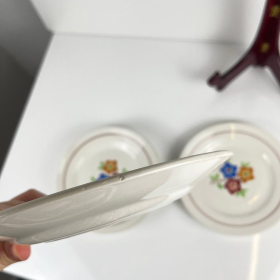 Image 1 of Set of 5 soup plates "The Beehive", Moulins des Loups, 20th century