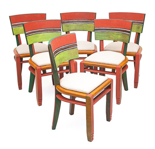 Juego de 6 sillas Art Déco