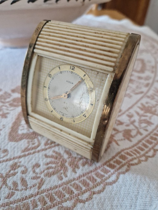 1960s Veglia Travel Alarm Clock Made in Italy