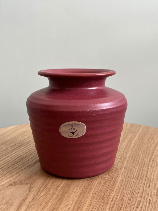Vaso di fiori fatto a mano rosa