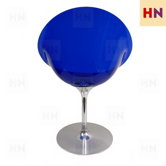 Image 1 of Juego de 2 sillas Kartell EroS Design – Philippe Starck – Azul cobalto