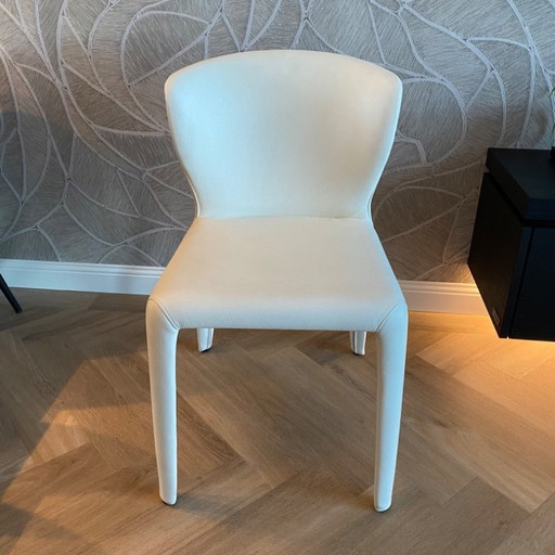 Cassina Hola 369 chair white leather