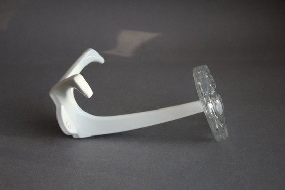 Image 1 of 7 appendiabiti vintage di metà secolo, design anni '70, in metallo e plastica trasparente