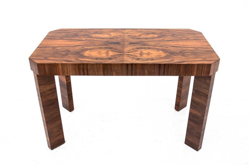 Art Deco walnut coffee table, Poland, 1960s.