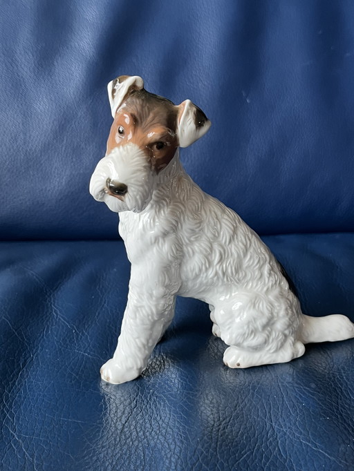 Chien Terrier Rosenthal vintage 1950