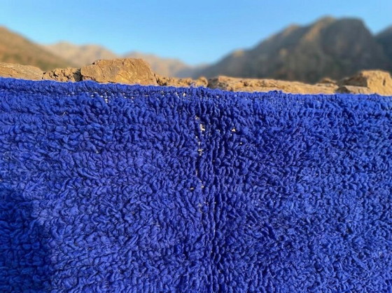 Image 1 of Blauer Berberwollteppich 200 cm x 300 cm