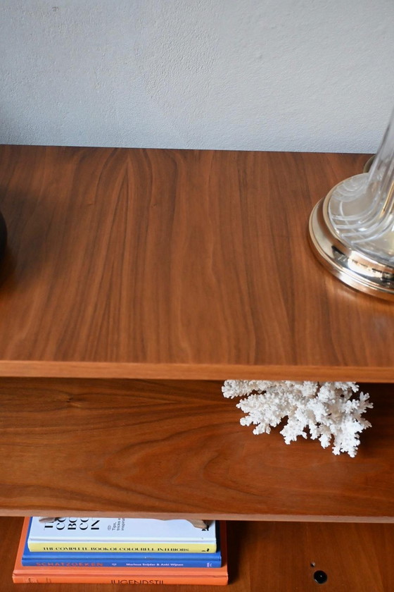 Image 1 of Mid-Century Open Bookcase Teak Veneer