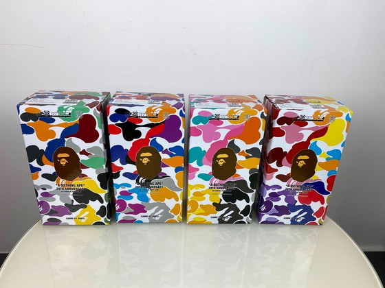 Image 1 of Bearbrick bape A bathing APE 28. Jubiläum 01 Camo #1 400% Medicom