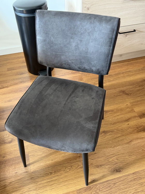 Image 1 of 2 chaises de salle à manger gris foncé