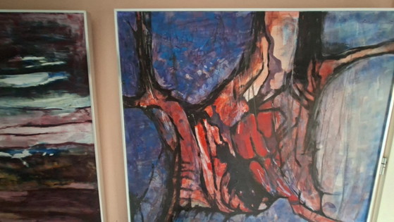 Image 1 of Kees van de Wal - Complete Series of 6 Large Abstract Paintings