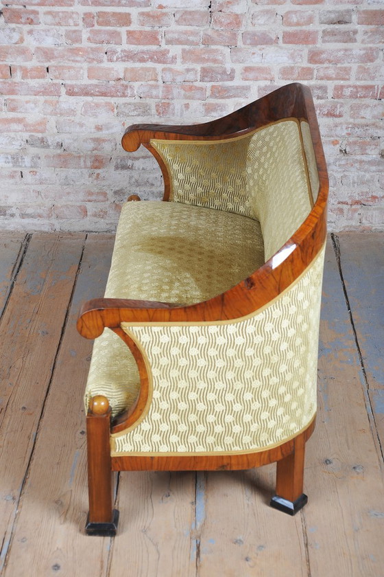 Conjunto de asientos estilo Imperio restaurado, nogal, con incrustaciones, de estilo polaco renovado, – Sofás (photo 8 of 19)