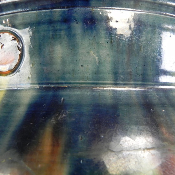 Image 1 of Flemish flowerpot on pedestal, ceramic, 1920s