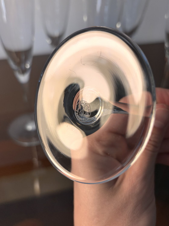 Image 1 of Baccarat Dom Perignon crystal Flutes Baccarat 6p. 