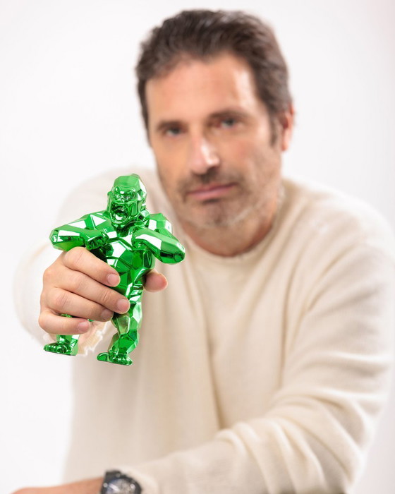 Image 1 of Statue d'art de Richard Orlinski : Kong Spirit Vert