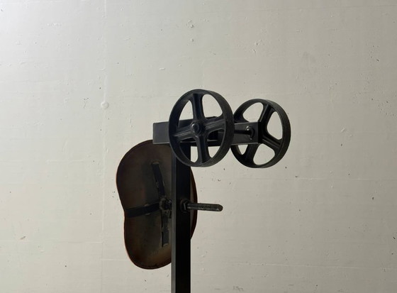 Image 1 of ndustrielle Sitzbank von KARE Design mit verstellbaren Ledersitzen, 2000er Jahre