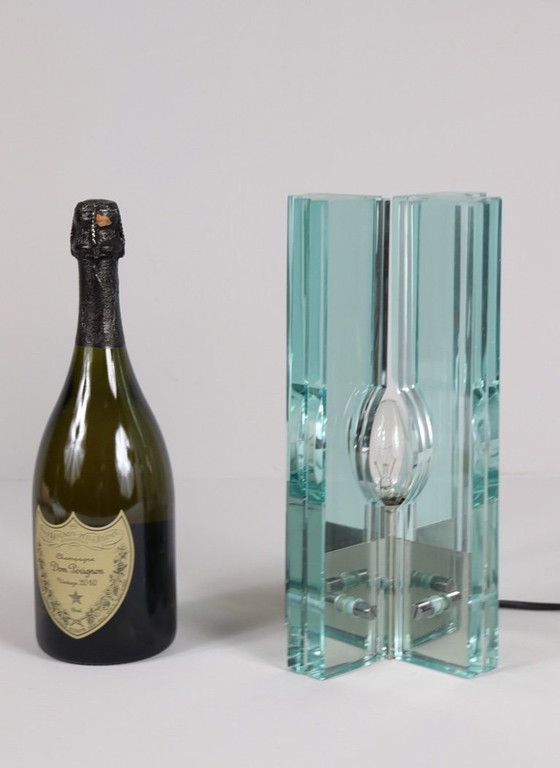 Image 1 of Set van 2 tafellampen/glasobjecten van Giorgio Reggiori voor Gallotti & Radice, jaren 1960, Italië