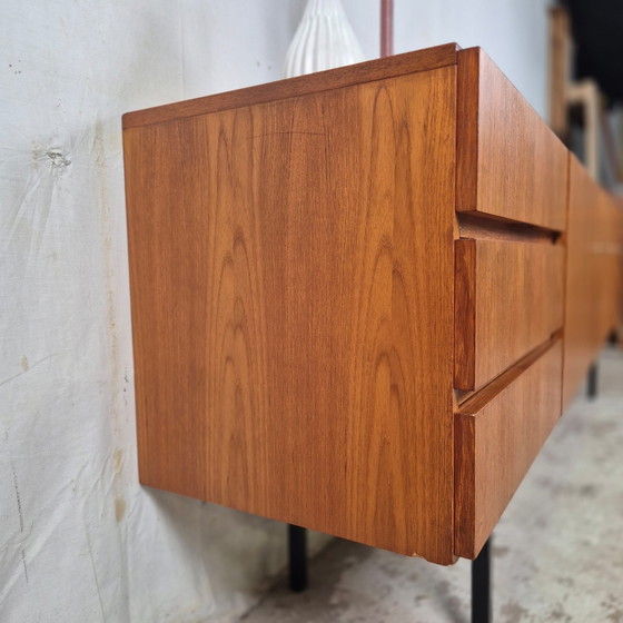 Image 1 of Vintage Jaren 60 Deens Sideboard, Wandmeubel Dressoir Teak
