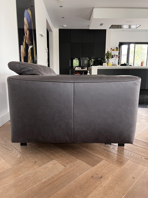 Montel Loveseat Anthracite Brown