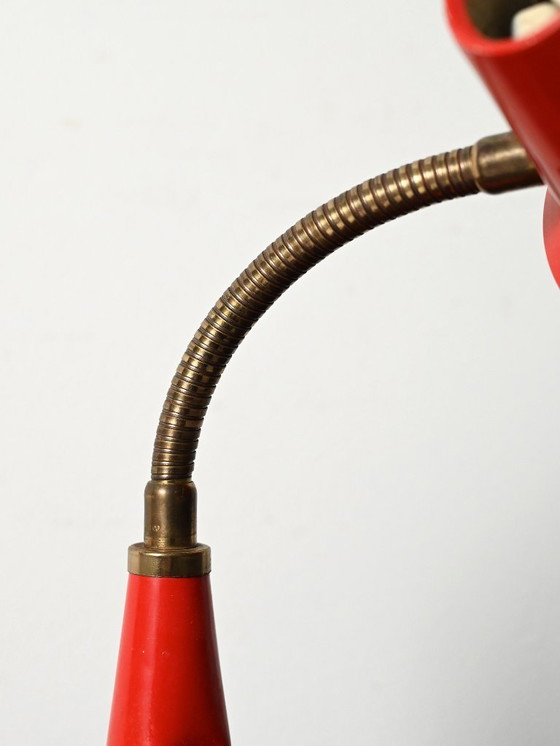 Image 1 of Gemi red Scandinavian table lamp, 1960s
