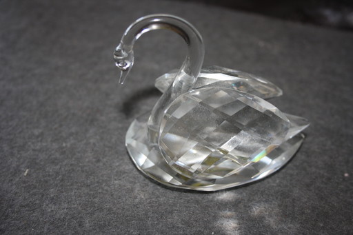 Cygne Swarovski - Grande pièce de vitrine (environ 10 x 8,5 cm)