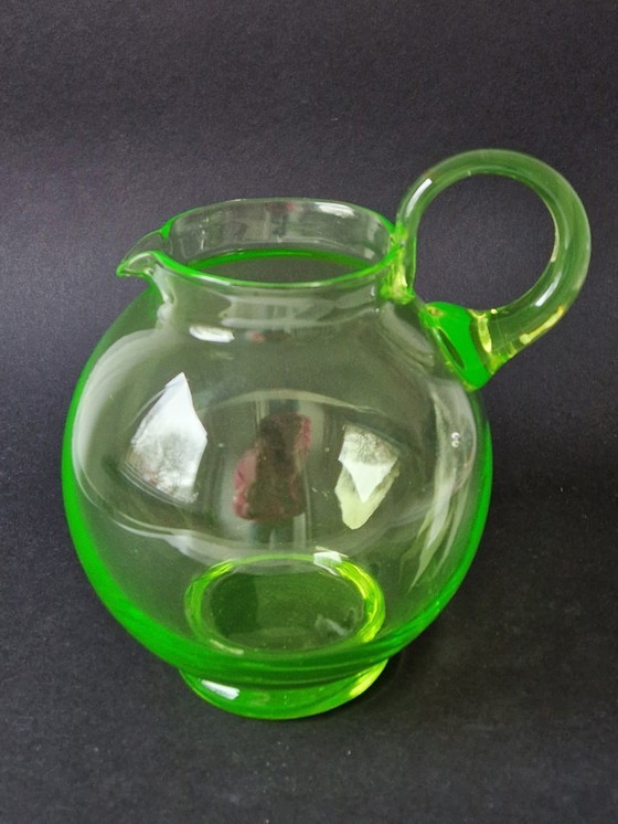 Image 1 of Kristalunie Maastricht - Water jug ​​"Global" by W.J. Rozendaal - 1932