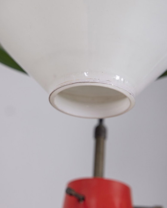 Image 1 of Lustre vintage en vitrail des années 1960, conçu par Stilnovo