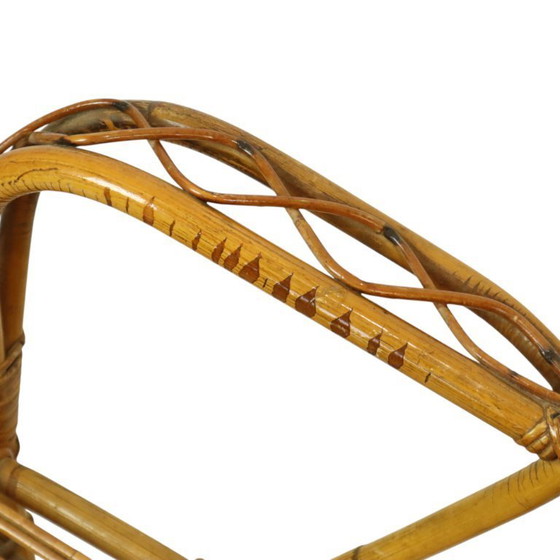 Image 1 of Set vintage di sedie in rattan Poltrone Boho