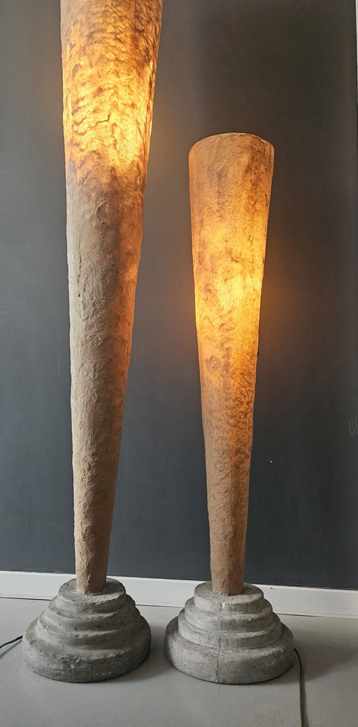Lámparas de arena Carreño Angel para el estudio de arte La Rocha, España.