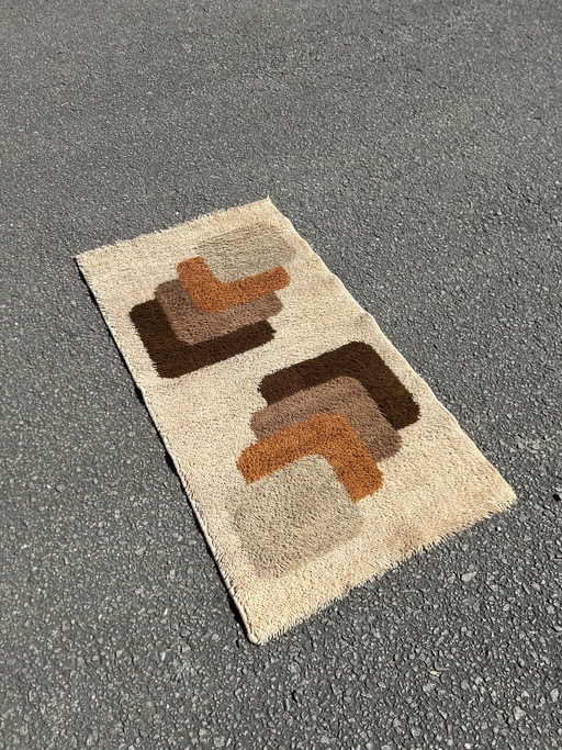 Alfombra vintage de la era espacial/arte pop