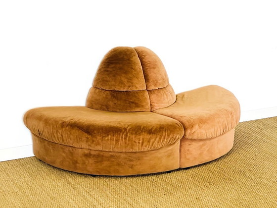 Image 1 of Canapé Modulable Vintage en Velours, 1970s, Set de 5