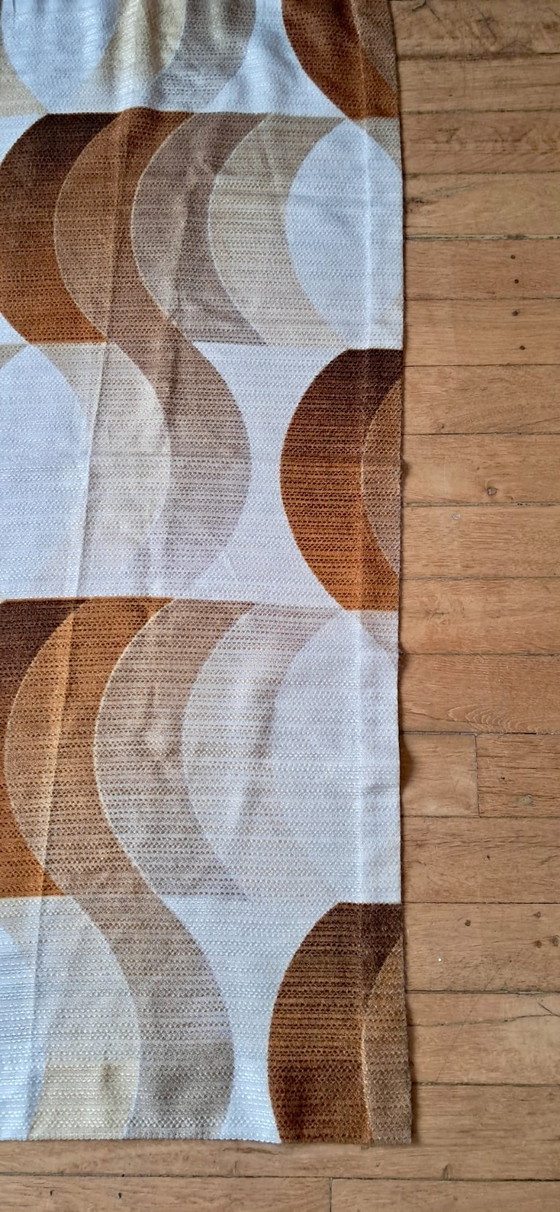 Image 1 of Een paar gordijnen uit Denemarken uit de jaren 70.