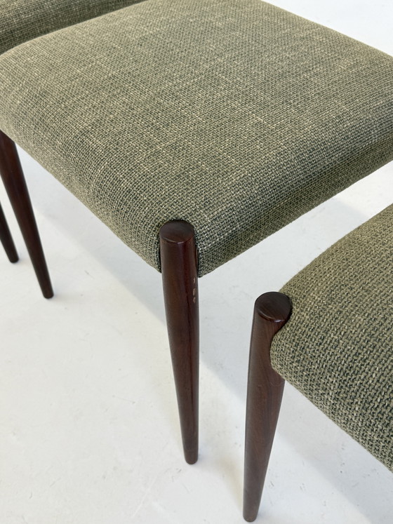 Image 1 of Juego de 4 sillas de comedor Lübke con madera de palisandro.