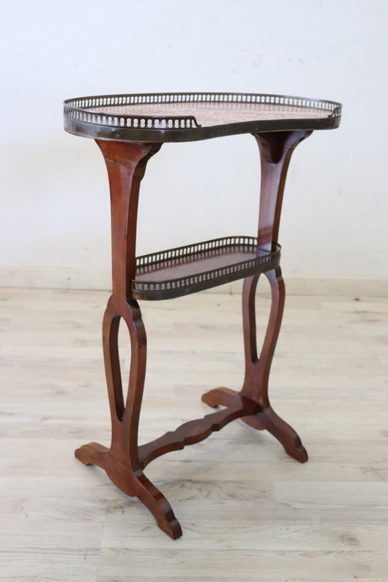 Image 1 of Antiker Beistelltisch mit Marmorplatte, Italien Ende 19.