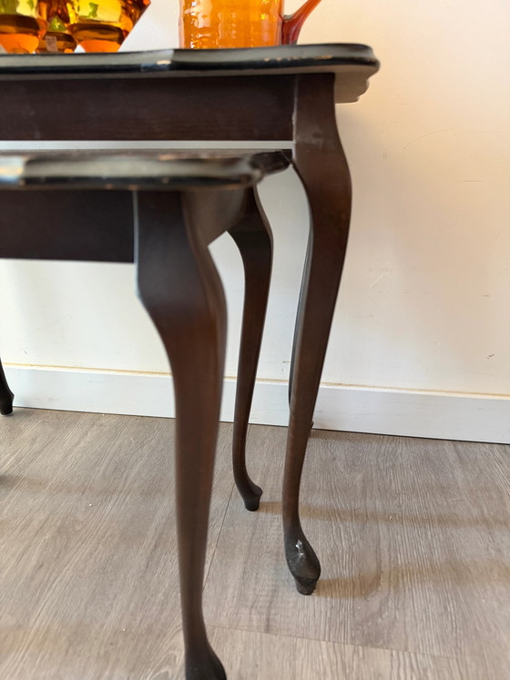Queen Anne set van twee kleine tafels – Eetkamerset, Wood (photo 4 of 9)