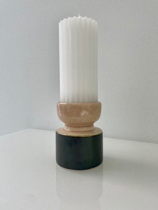 Moderner Kerzenhalter aus Keramik – glänzendes & mattes Design