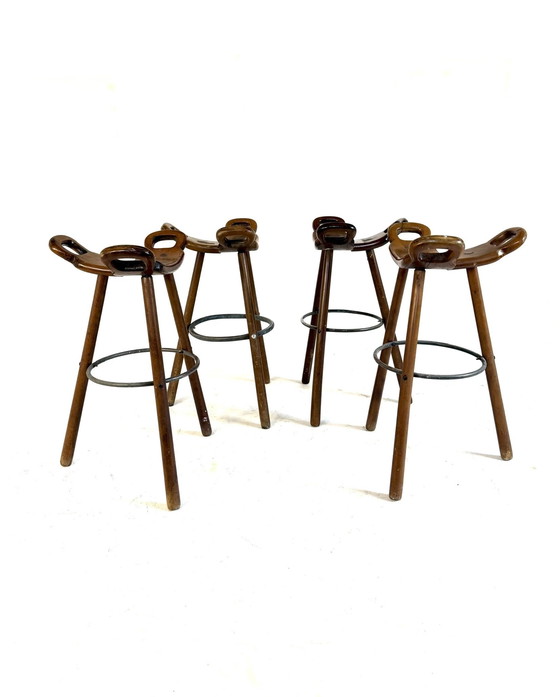 Image 1 of 4 sgabelli da bar vintage Marbella, Conoform anni '60