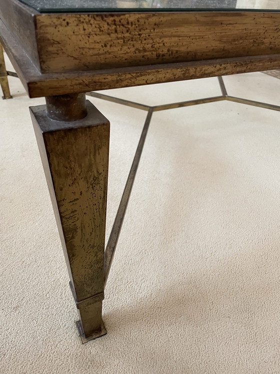 Image 1 of Coffee table with gold leaf