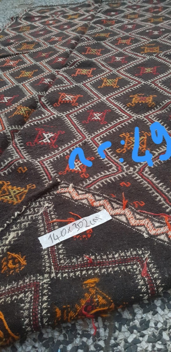 Image 1 of Kilim turco tejido a mano 140x302cm